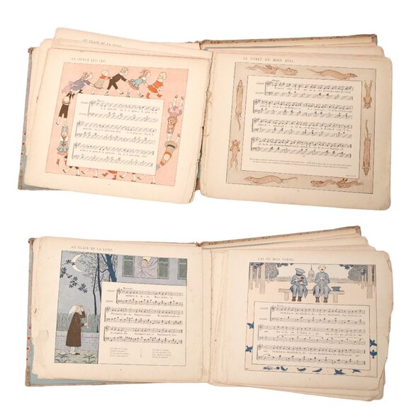 Vintage Children' Music Book 1931 Vieilles Chansons et Rondes Pour Les Petits En - Picture 6 of 14